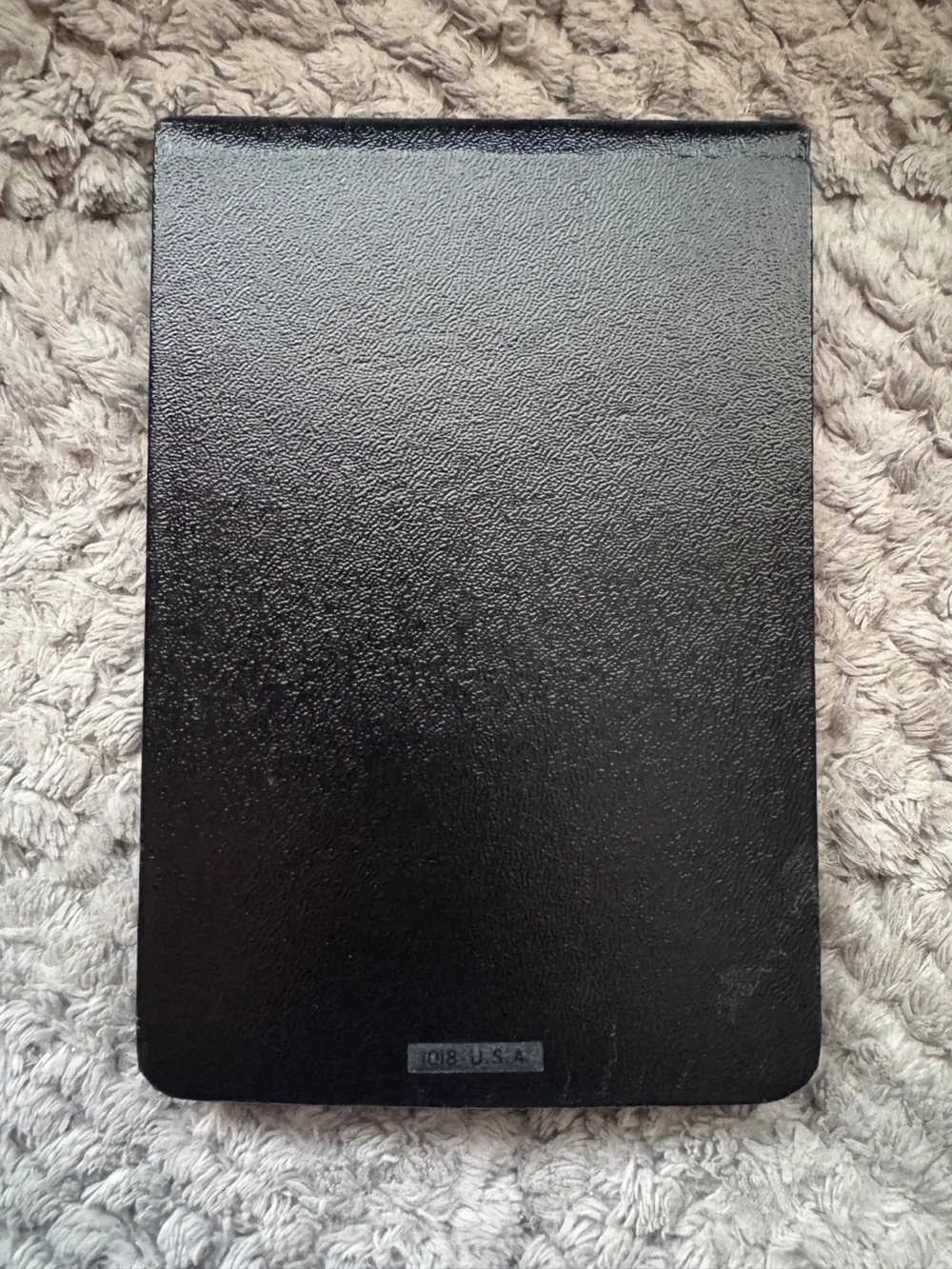 Vintage New Old Stock Black Memo Book Address Book Organizer with Gold Lettering